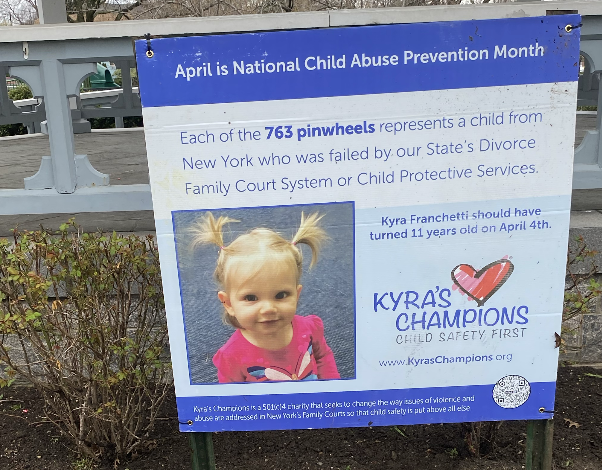 Kyra's Champions was founded in honor of Franchetti's daughter Kyra, who was killed by her father at 28-months old while on a court-ordered, unsupervised visit.